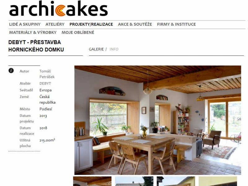 Publikace přestavby hornického domku na Archicakes