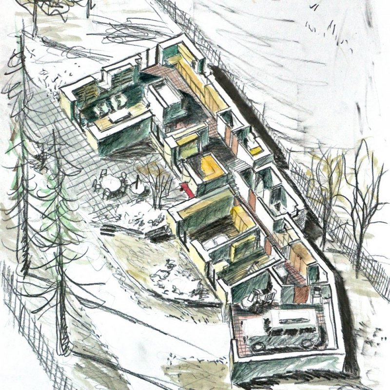 Přístavba domku v dlouhé zahradě