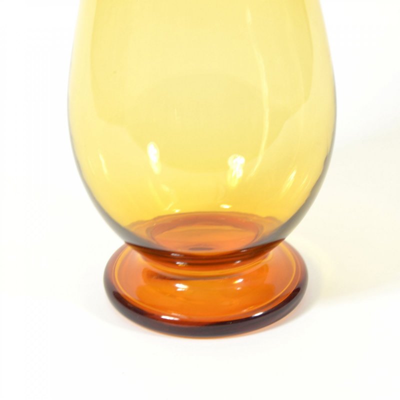 Czech amber glass vase Borocrystal