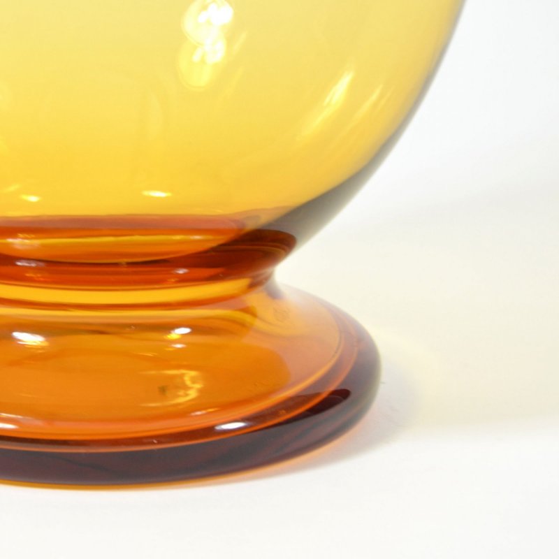 Czech amber glass vase Borocrystal