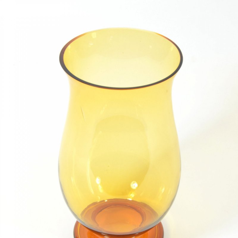 Czech amber glass vase Borocrystal