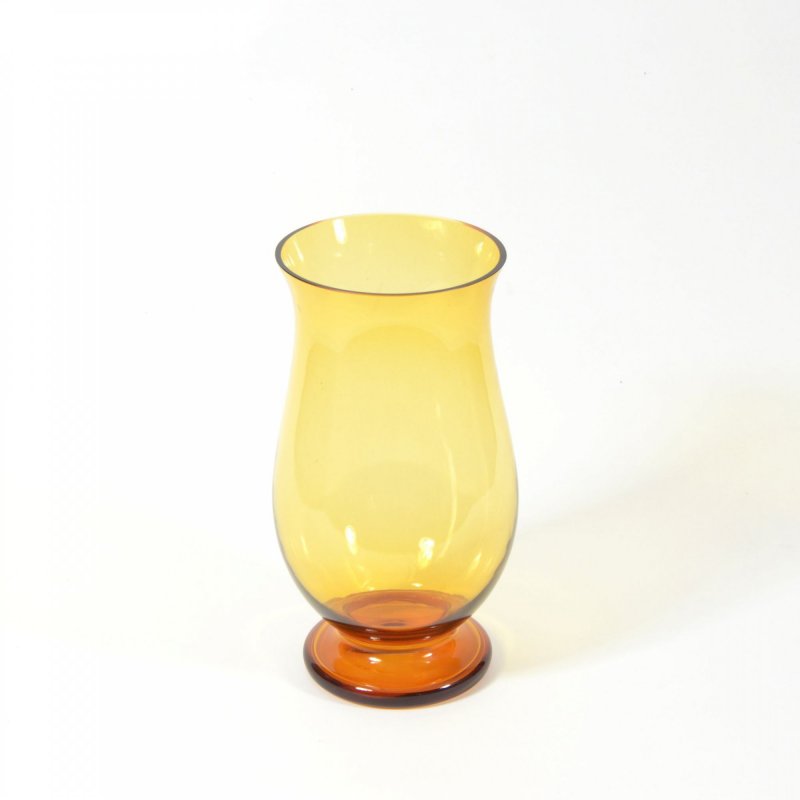 Czech amber glass vase Borocrystal