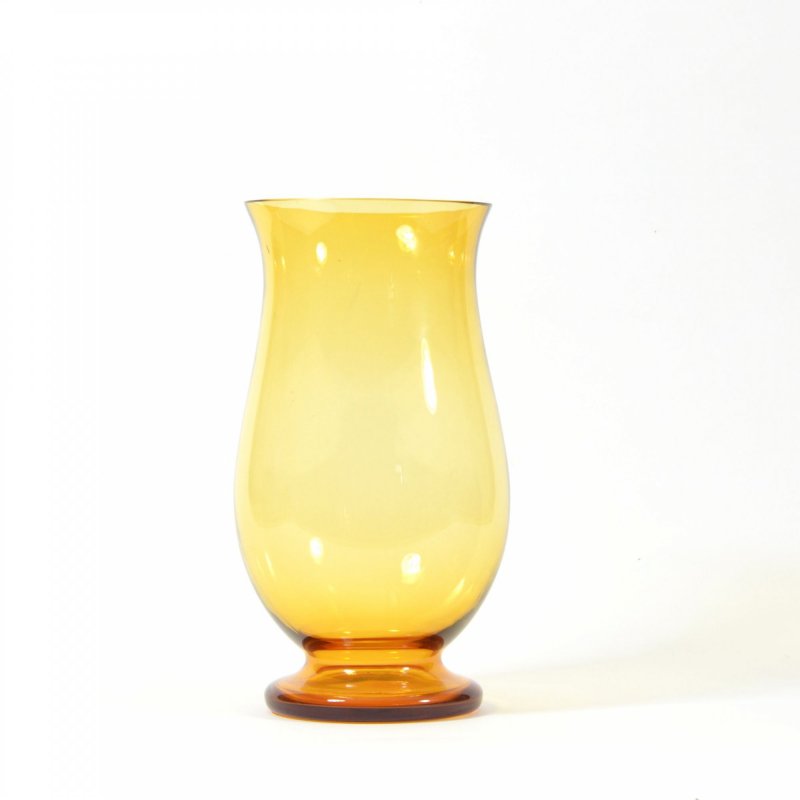 Czech amber glass vase Borocrystal