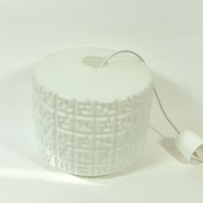 1970s white glass lamshade