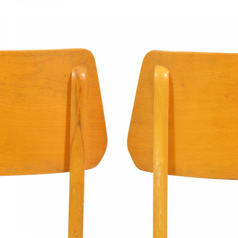 Pair of all-wood chairs