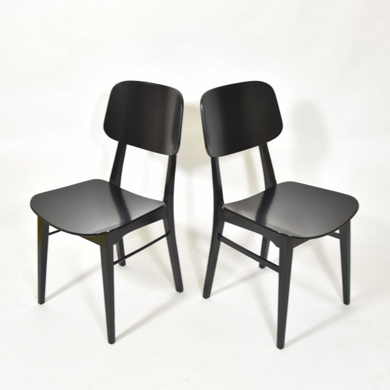 Pair of vintage chairs in black