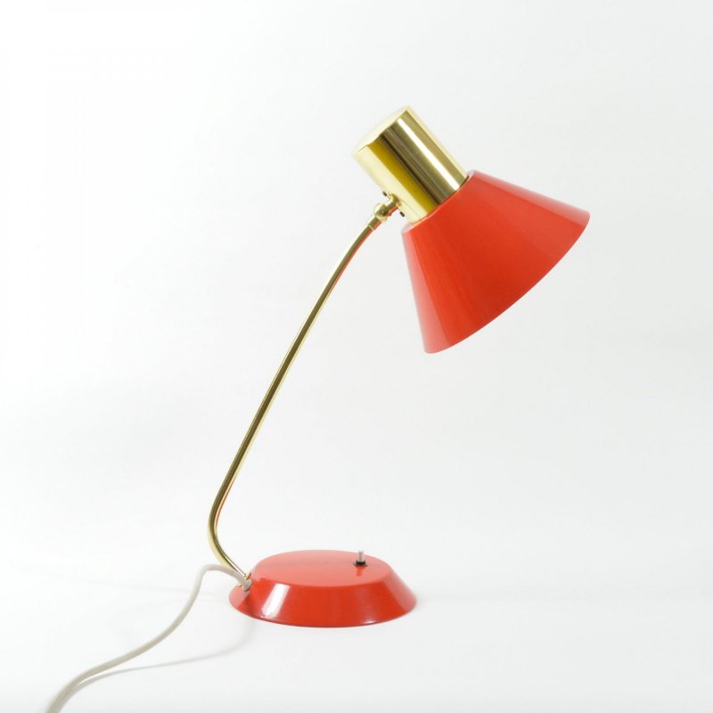 Red table lamp 