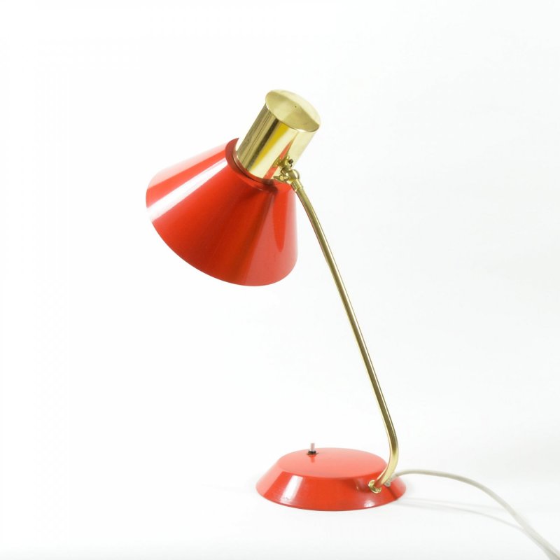 Red table lamp 