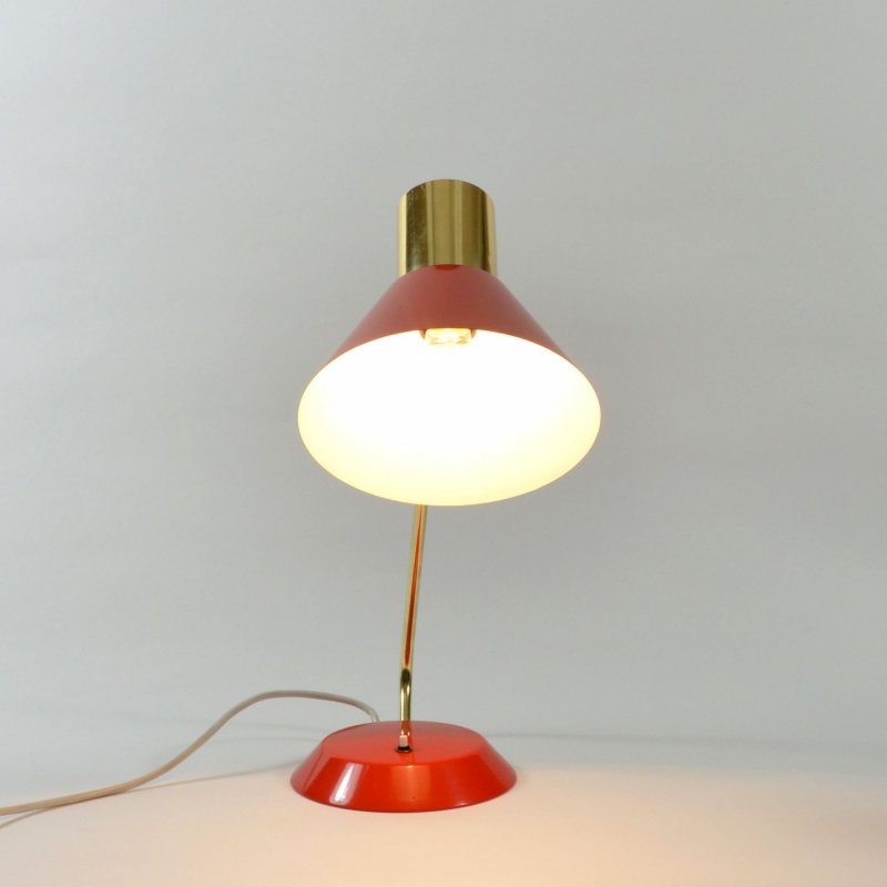 Red table lamp 