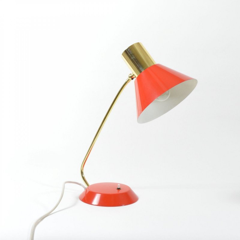 Red table lamp 