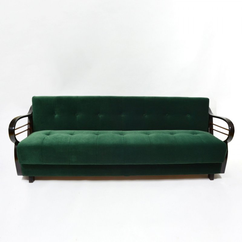 Dark green velvet sofa