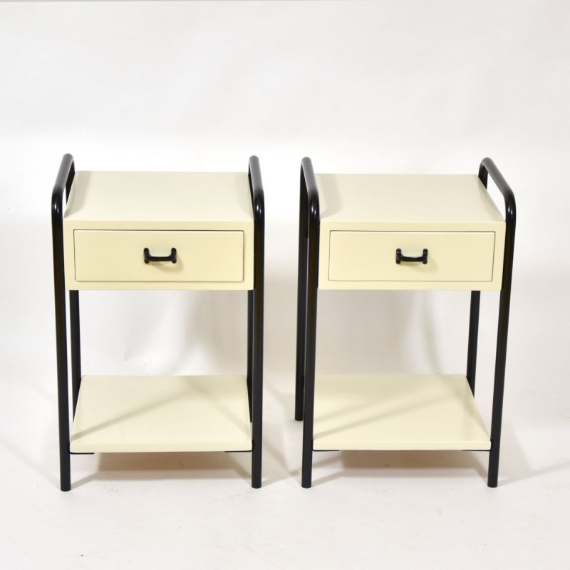 Set of ivory bedside tables