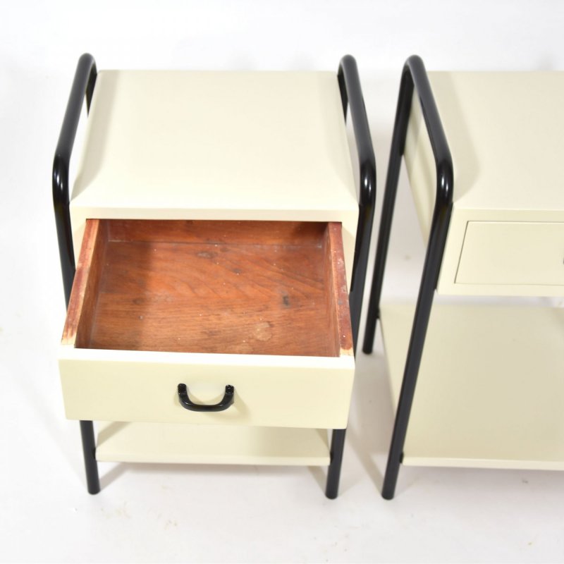 Set of ivory bedside tables