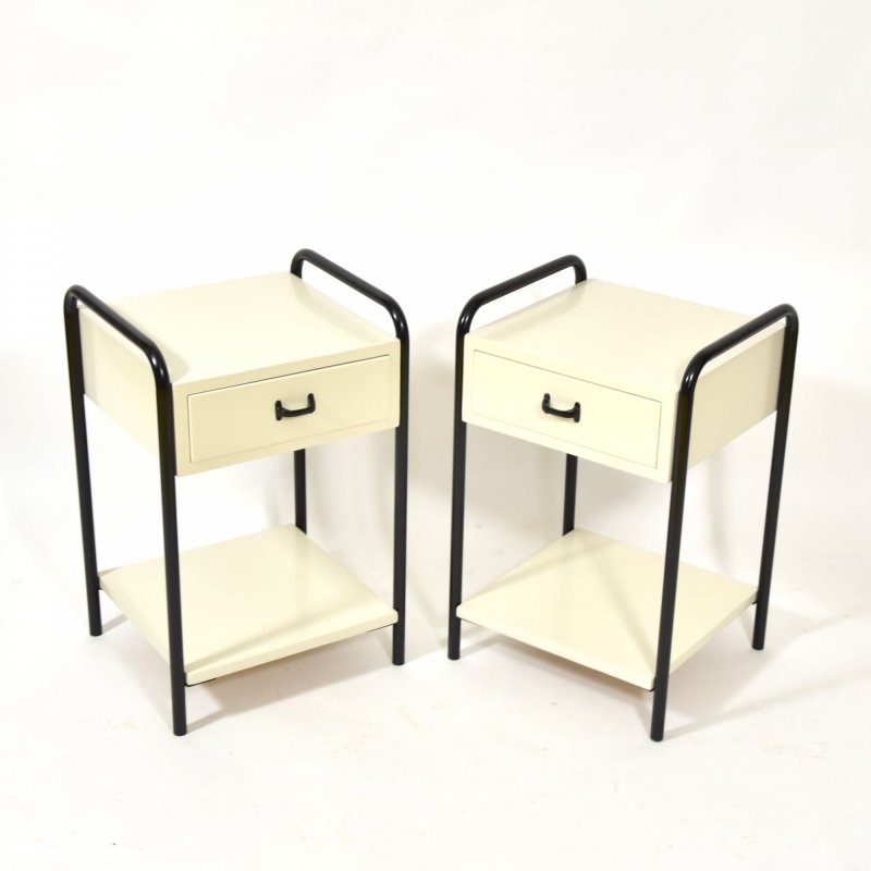 Set of ivory bedside tables