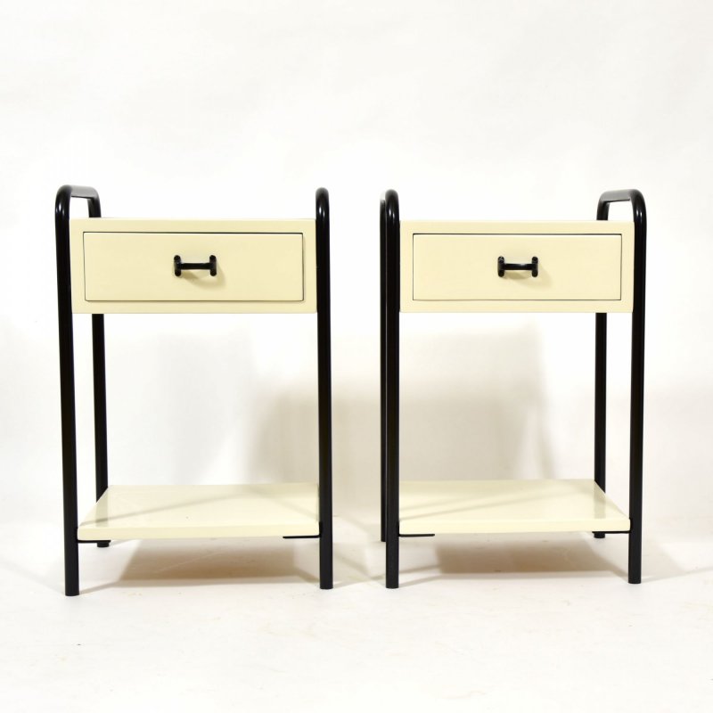 Set of ivory bedside tables