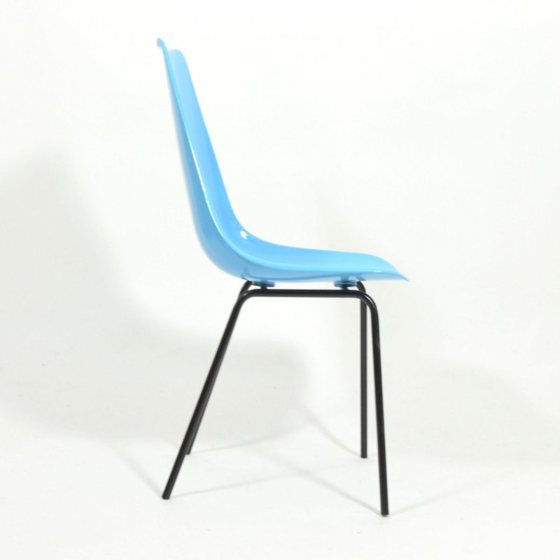 Fiberglass Blue Chair By Vertex