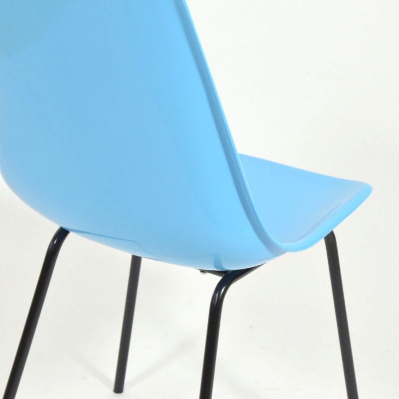 Fiberglass Blue Chair By Vertex