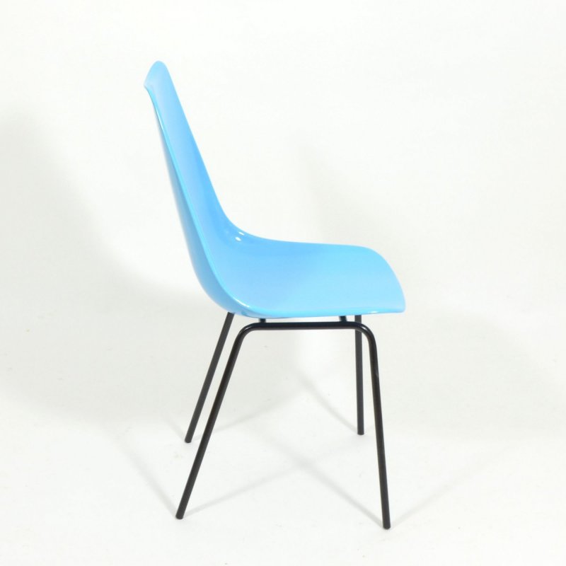 Fiberglass Blue Chair By Vertex