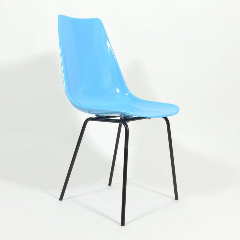 Fiberglass Blue Chair By Vertex