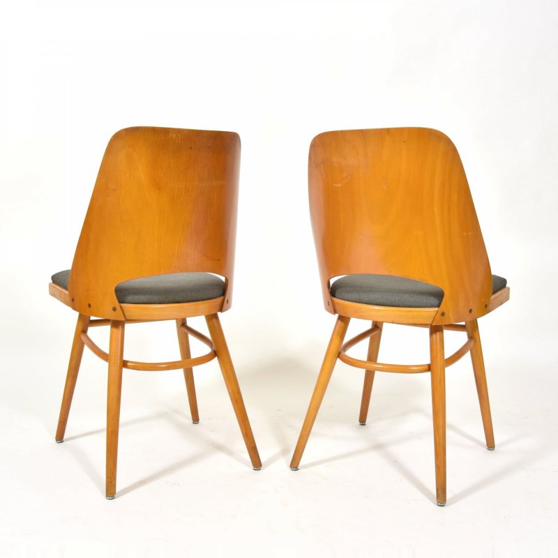 Pair of TON chairs in brown