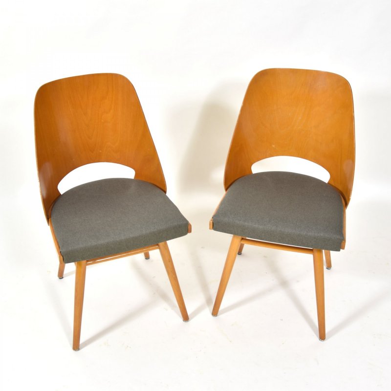 Pair of TON chairs in brown