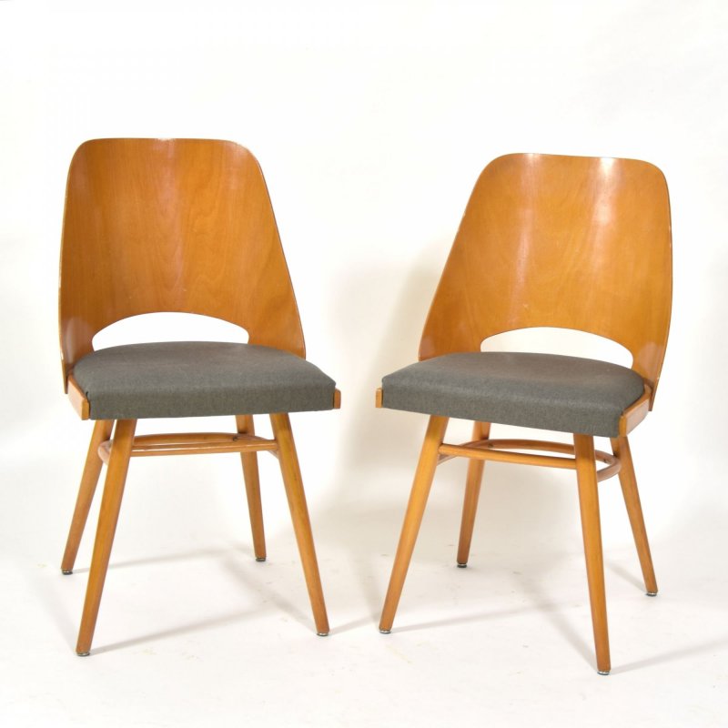 Pair of TON chairs in brown