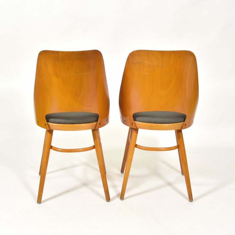 Pair of TON chairs in brown