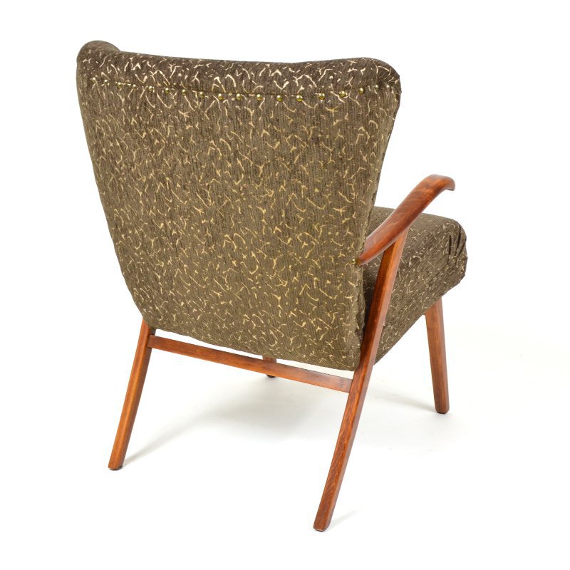 Brown wing armchair