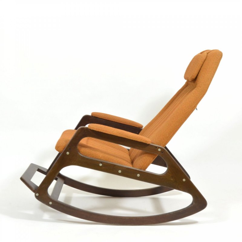 Vintage rocking armchair by ÚLUV