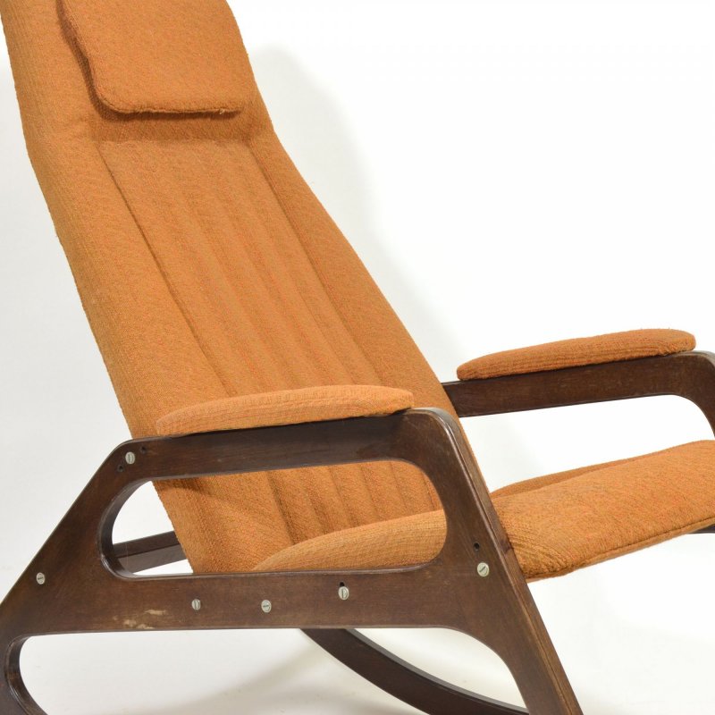 Vintage rocking armchair by ÚLUV