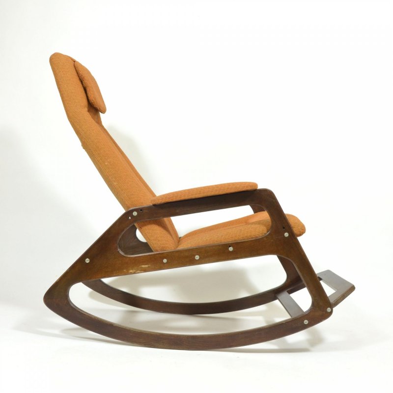 Vintage rocking armchair by ÚLUV