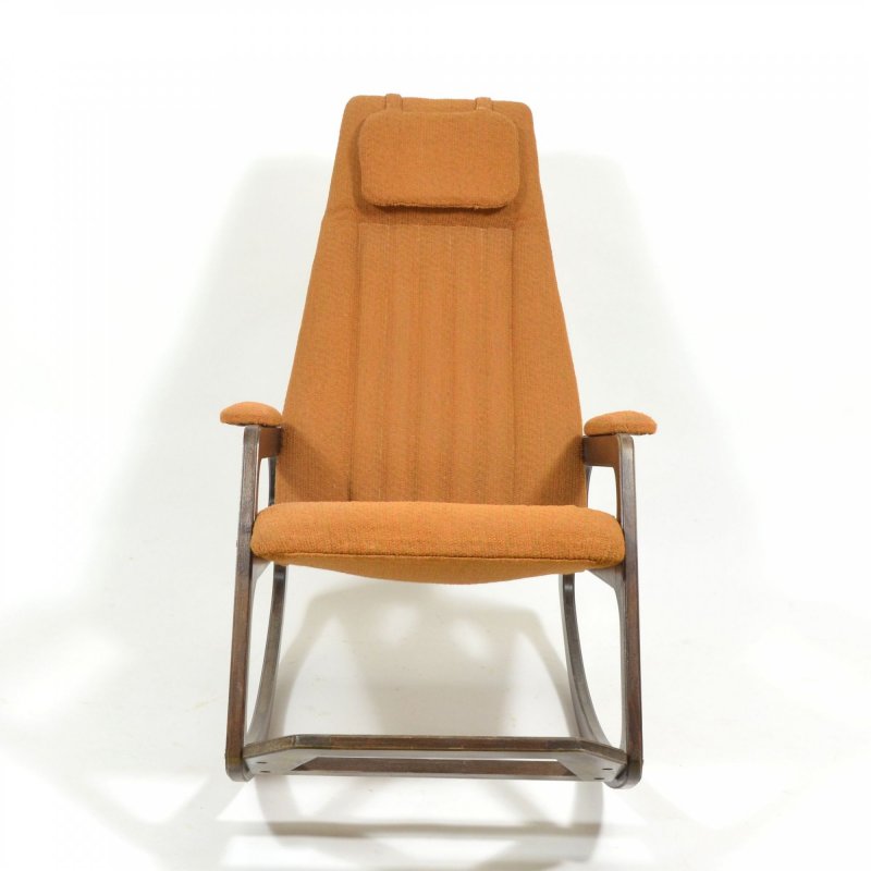 Vintage rocking armchair by ÚLUV