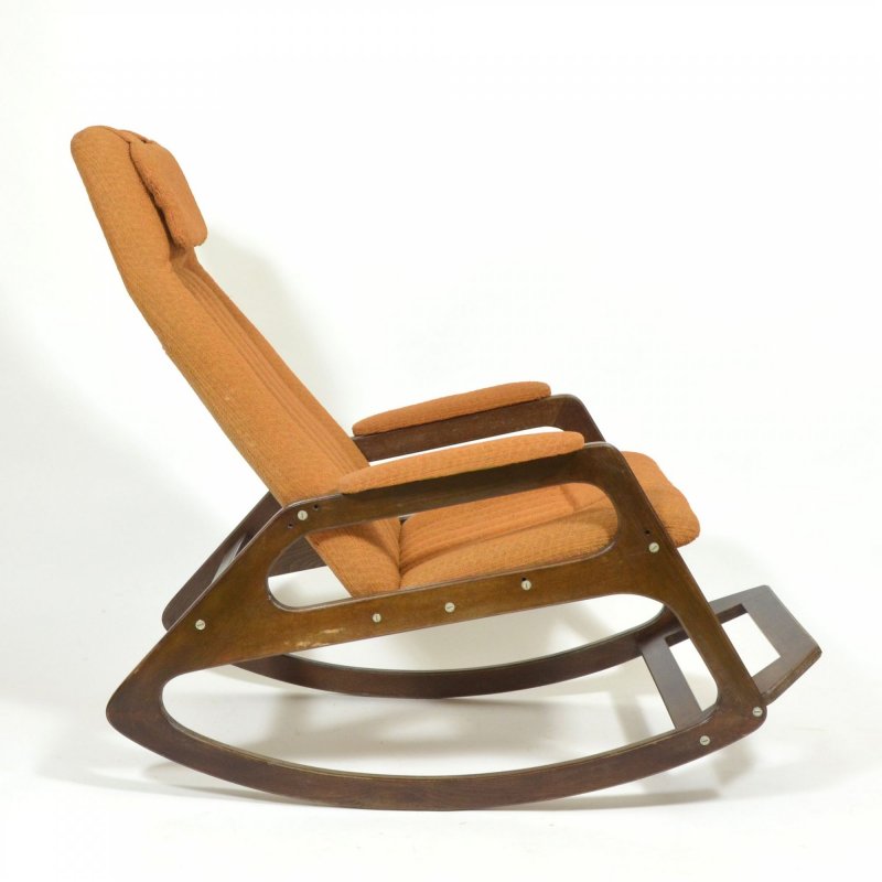 Vintage rocking armchair by ÚLUV