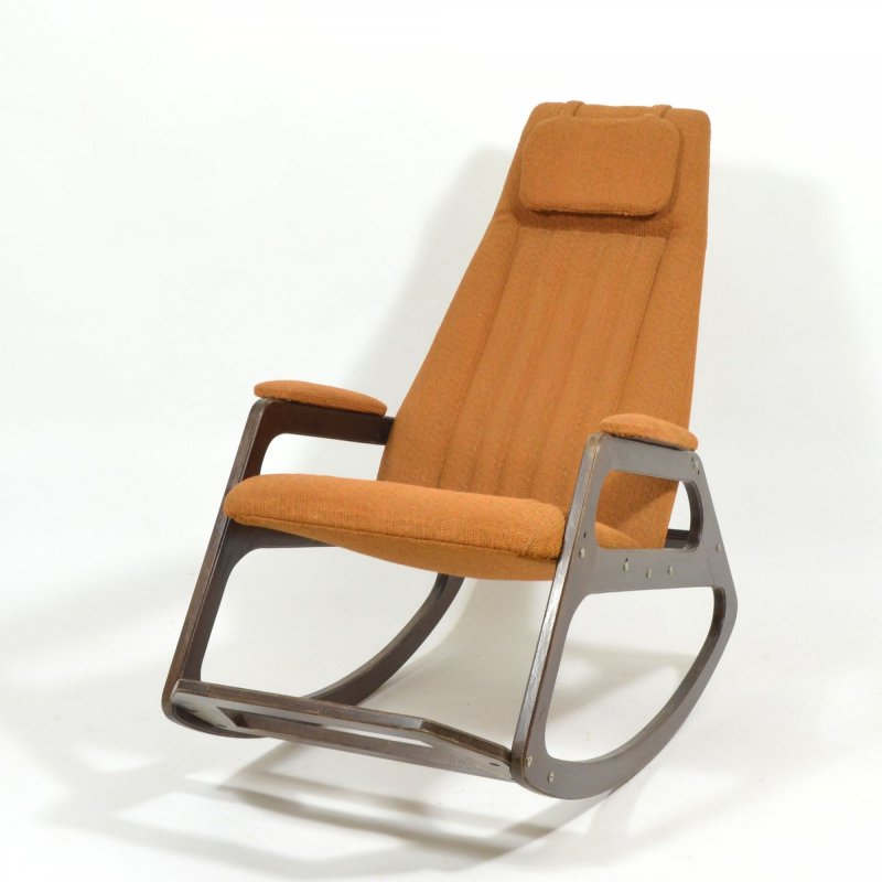 Vintage rocking armchair by ÚLUV