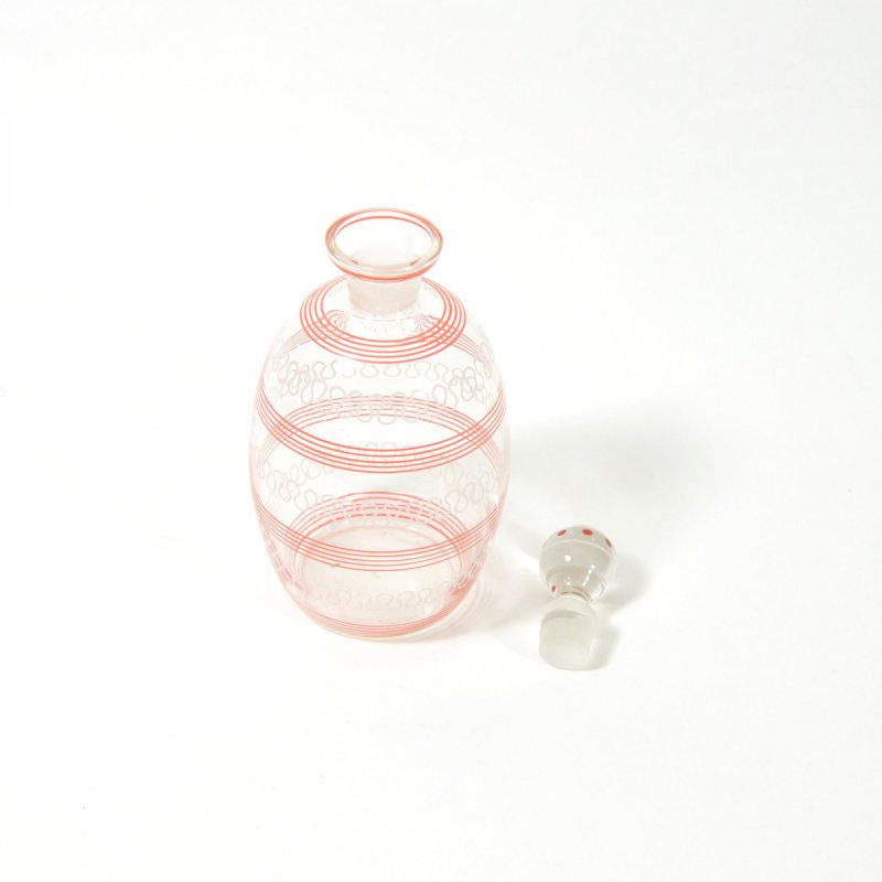 Glass stripe carafe