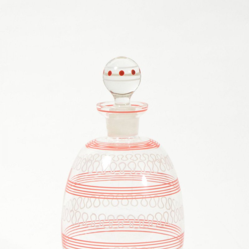 Glass stripe carafe