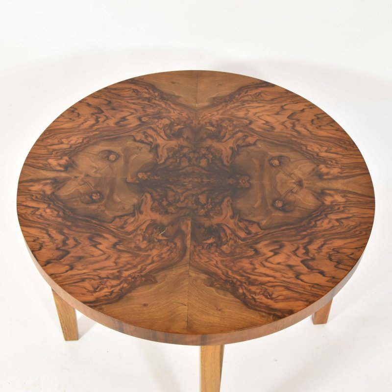 Nut veneered coffee table