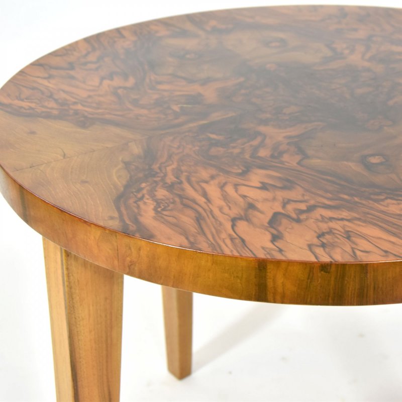 Nut veneered coffee table