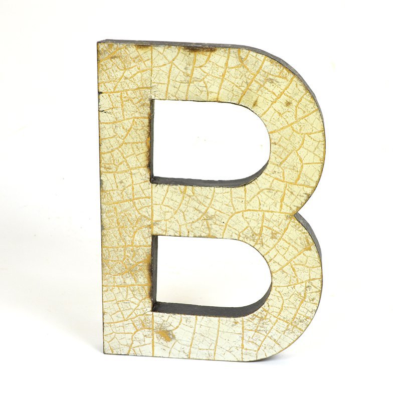 Metal letter B