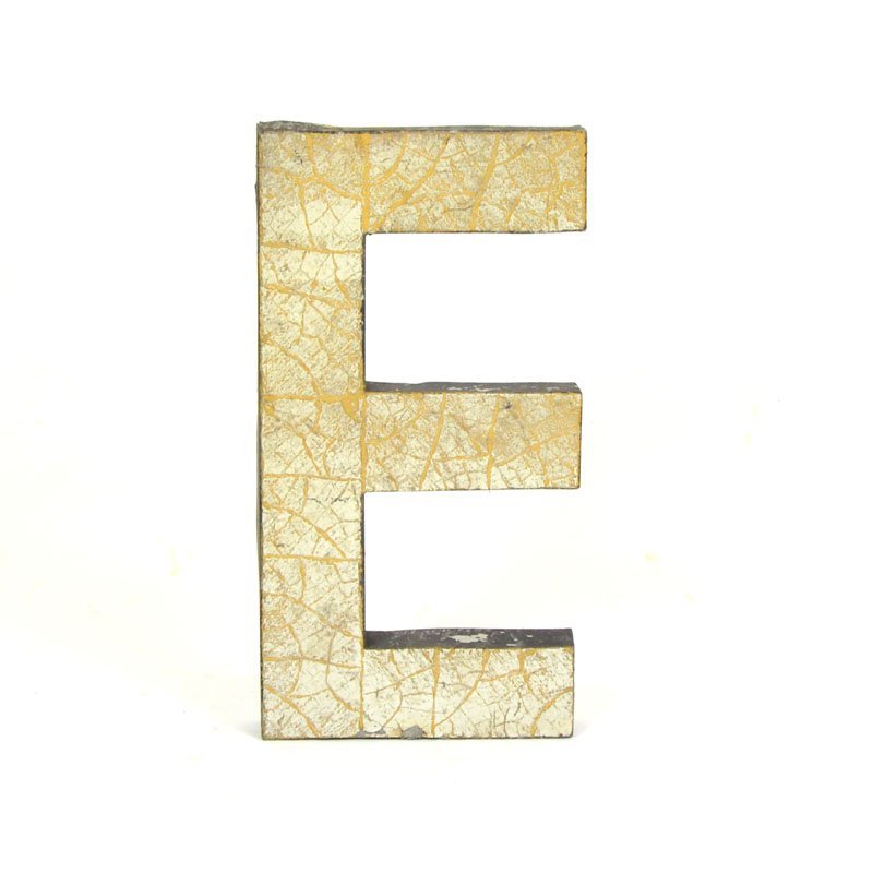 Metal letter E