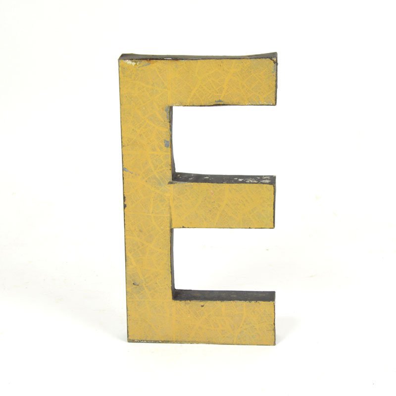 Metal letter E