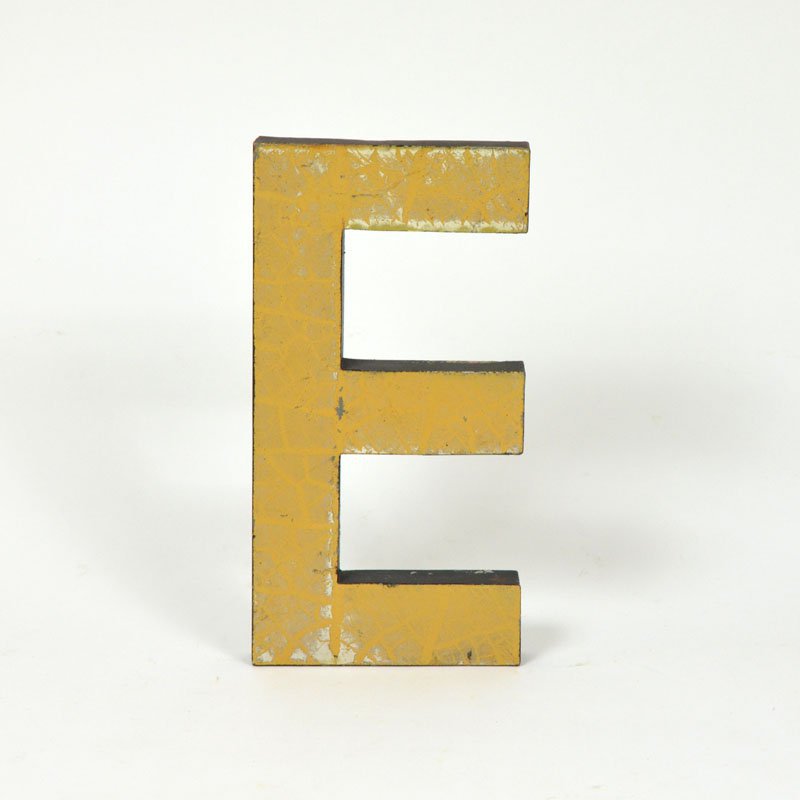 Metal letter E