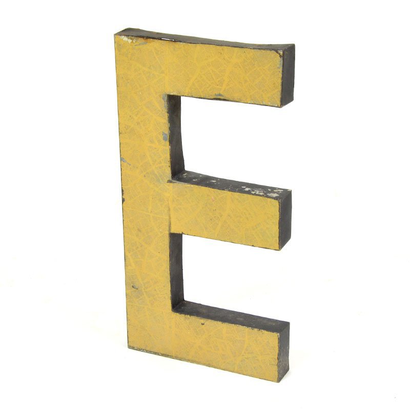 Metal letter E