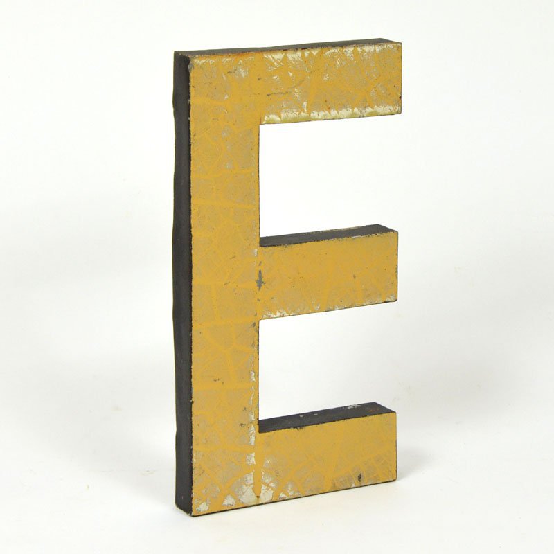 Metal letter E