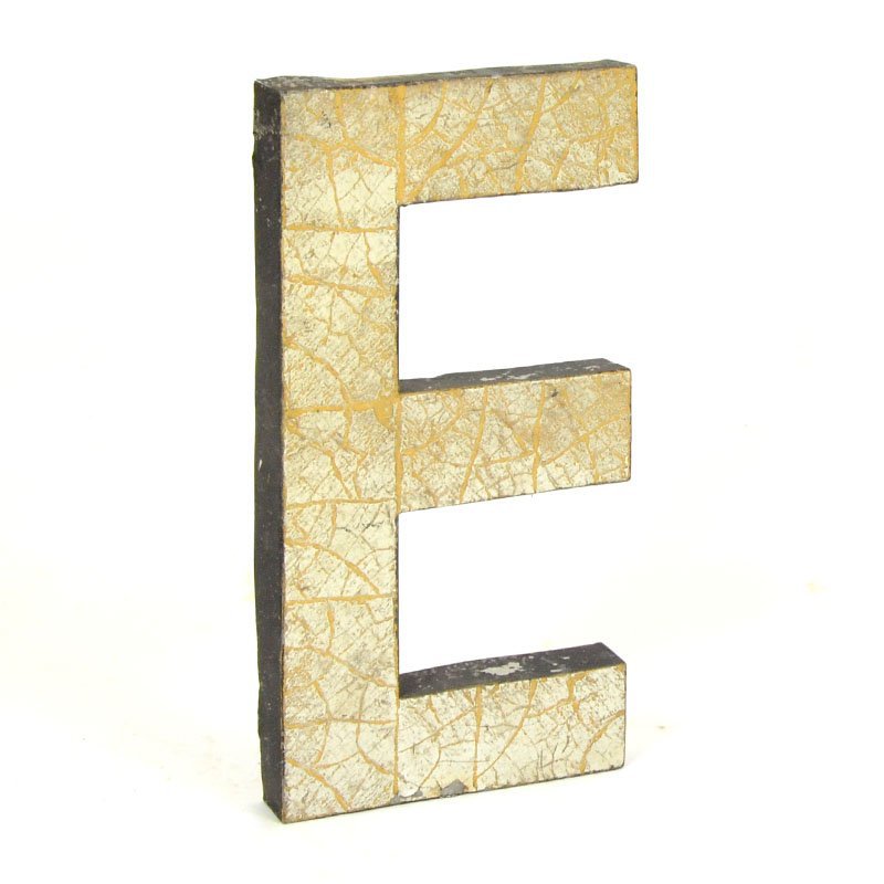 Metal letter E