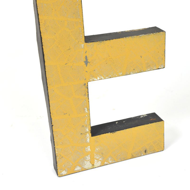 Metal letter E