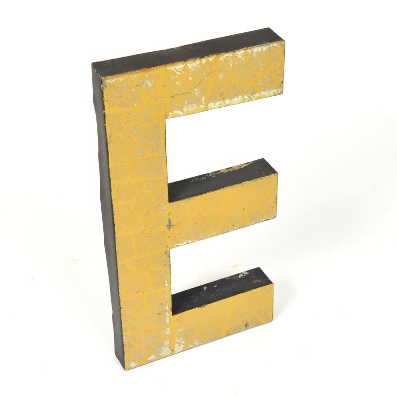 Metal letter E