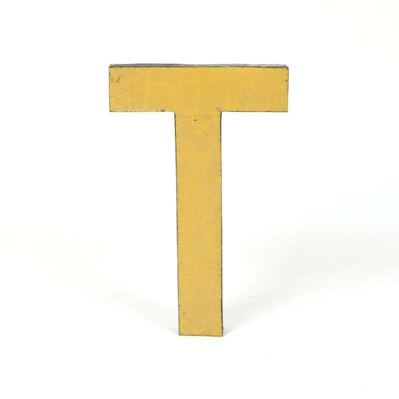 Metal letter T