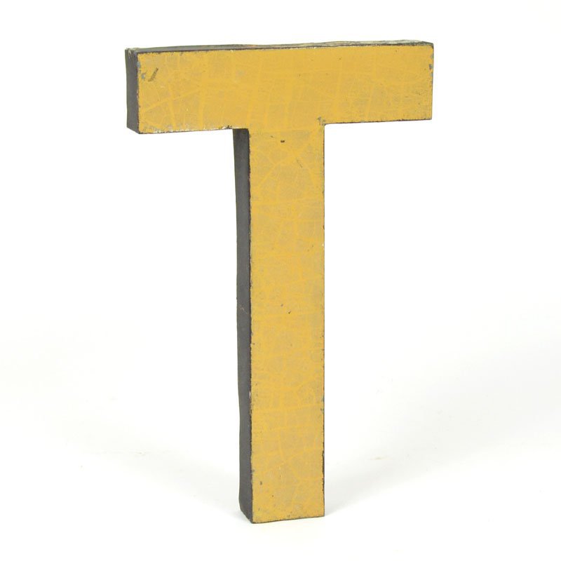 Metal letter T