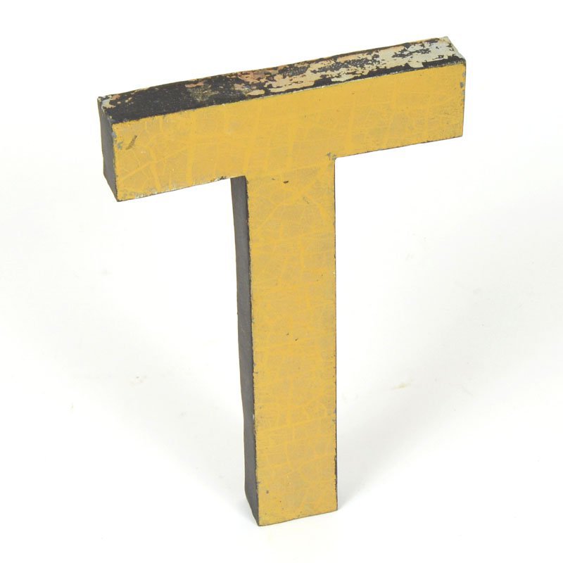 Metal letter T